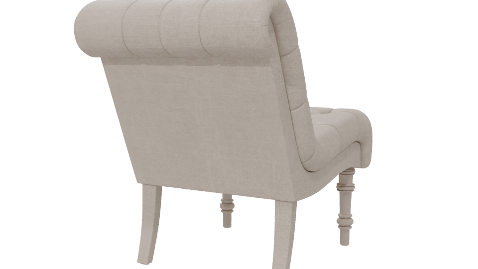 Elegant Fabric Accent Chair 3D - Professional 3D Model Render 6
