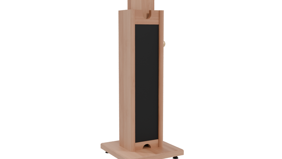 Stylish Wooden Side Table Model - Professional 3D Model Render 4