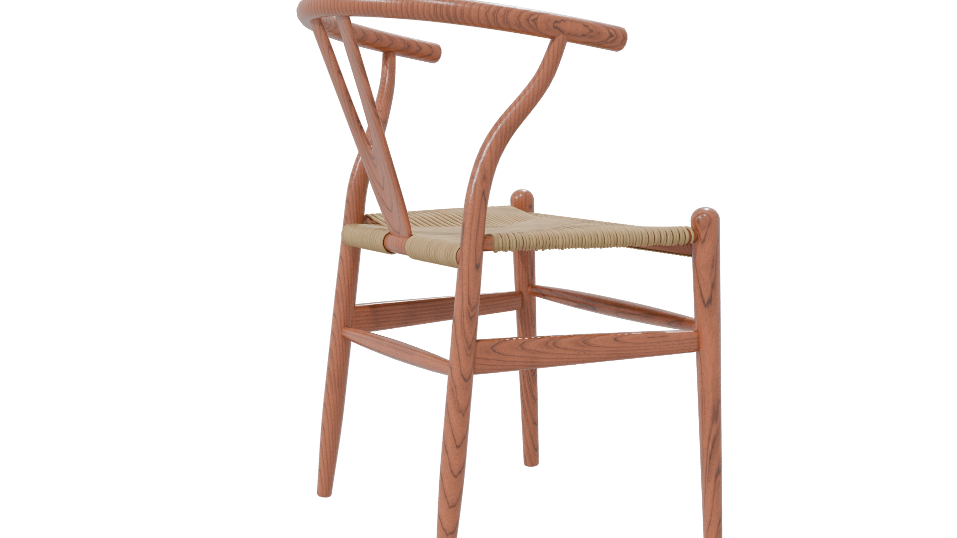 Classic Wooden Wishbone Chair 3D - Professional 3D Model Render 7