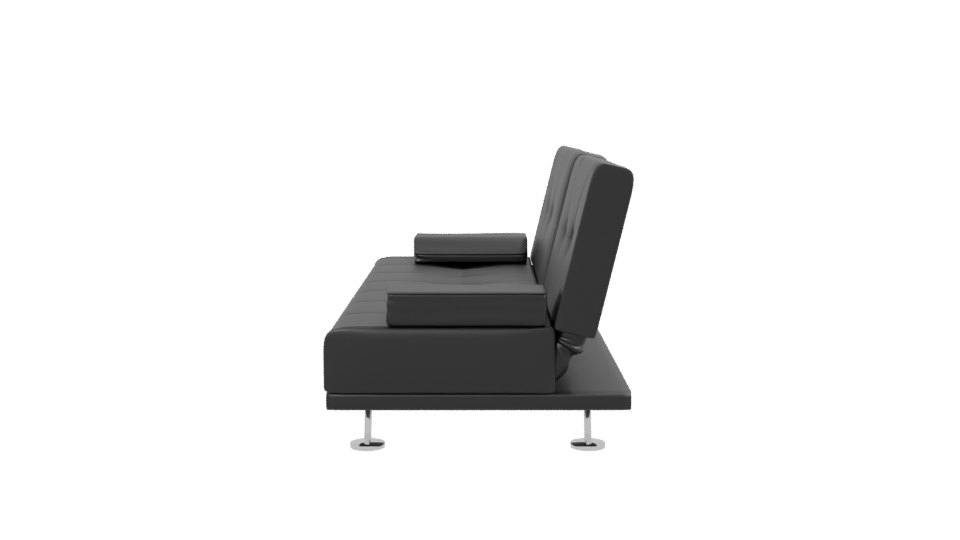 Stylish Black Sofa 3D Model - Professional 3D Model Render 2