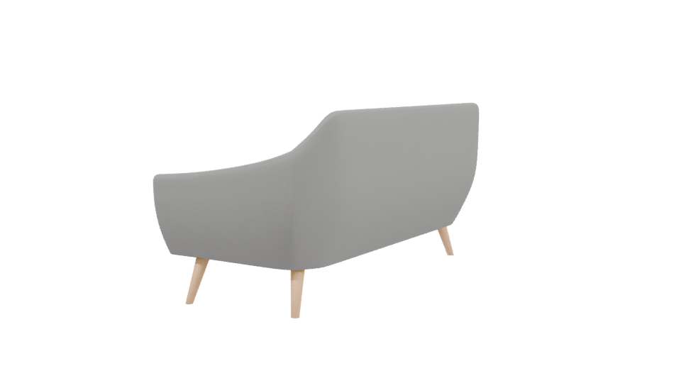 Contemporary Fabric Sofa 3D Model - Professional 3D Model Render 3