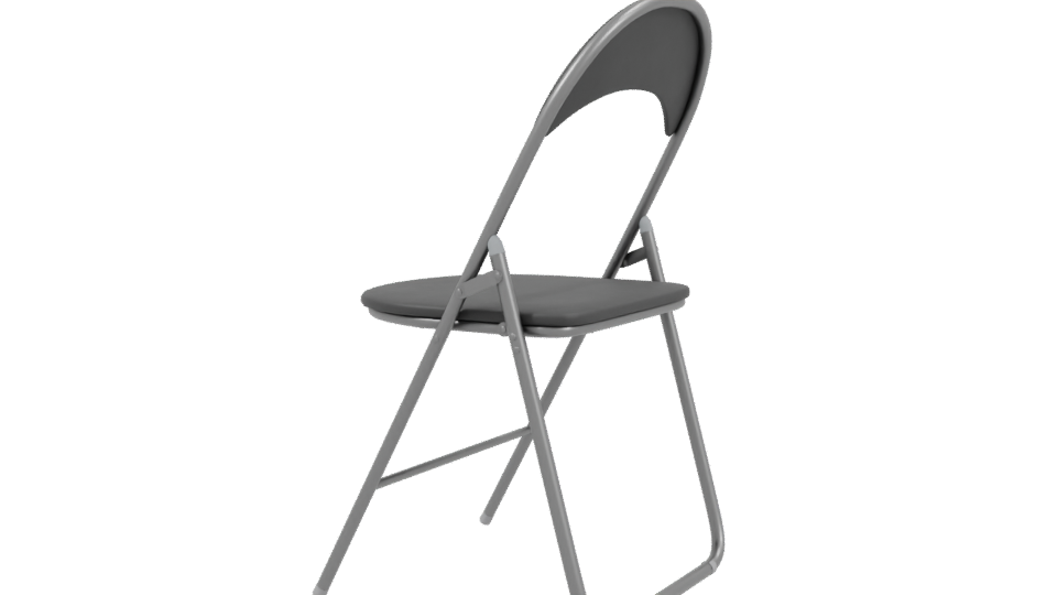 Minimalist Folding Chair 3D Model - Professional 3D Model Render 3