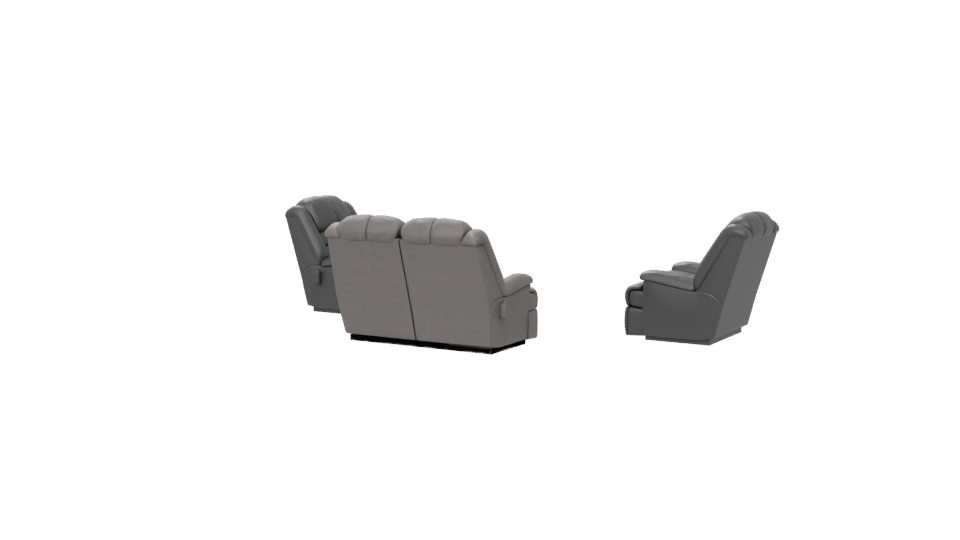 Comfortable Reclining Sofa Set 3D Model - Professional 3D Model Render 6