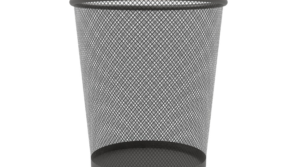 Stylish Wire Mesh Wastebasket 3D Model - Professional 3D Model Render 8