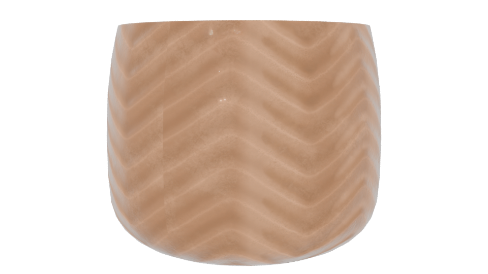 Stylish Metallic Planter Model - Professional 3D Model Render 6