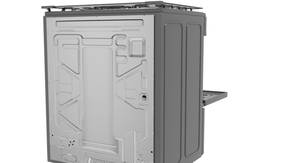 Stainless Steel Kitchen Oven 3D - Professional 3D Model Render 6