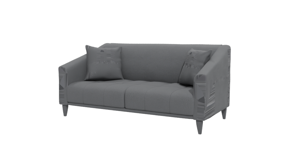 Stylish Grey Sofa 3D Model - Professional 3D Model Render 12