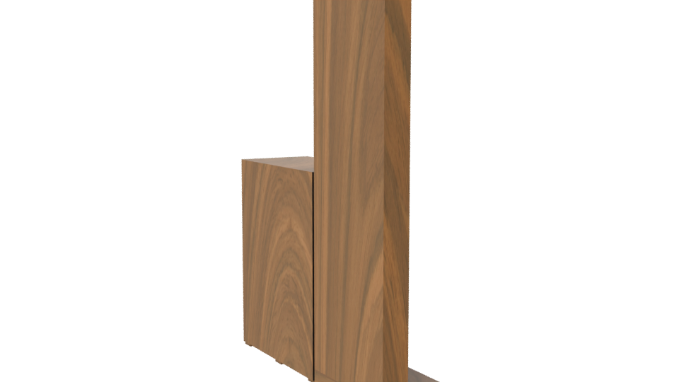 Elegant Wooden Mirror Cabinet Model - Professional 3D Model Render 7