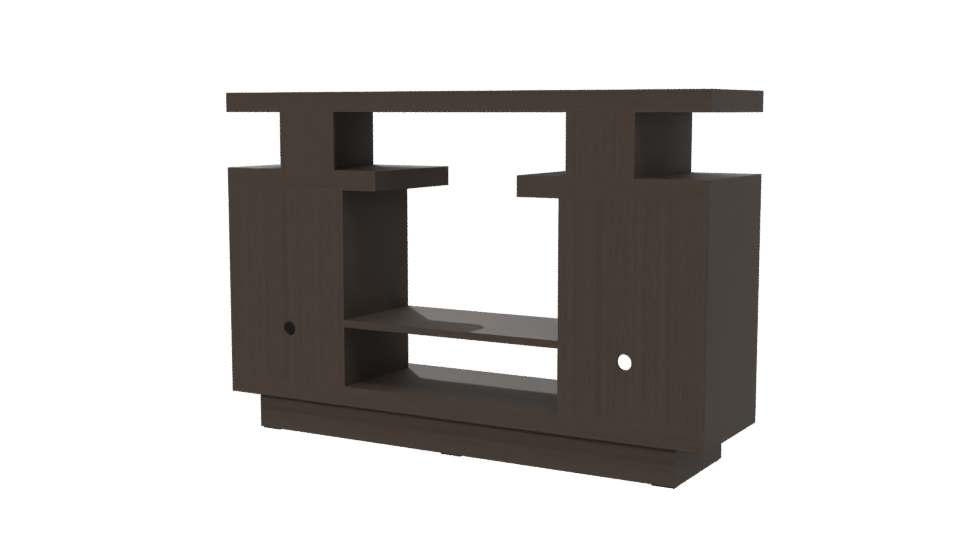 Minimalist Wooden TV Stand 3D - Professional 3D Model Render 6