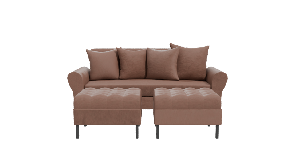 Stylish Modern Fabric Sofa 3D Model - Professional 3D Model Render 11