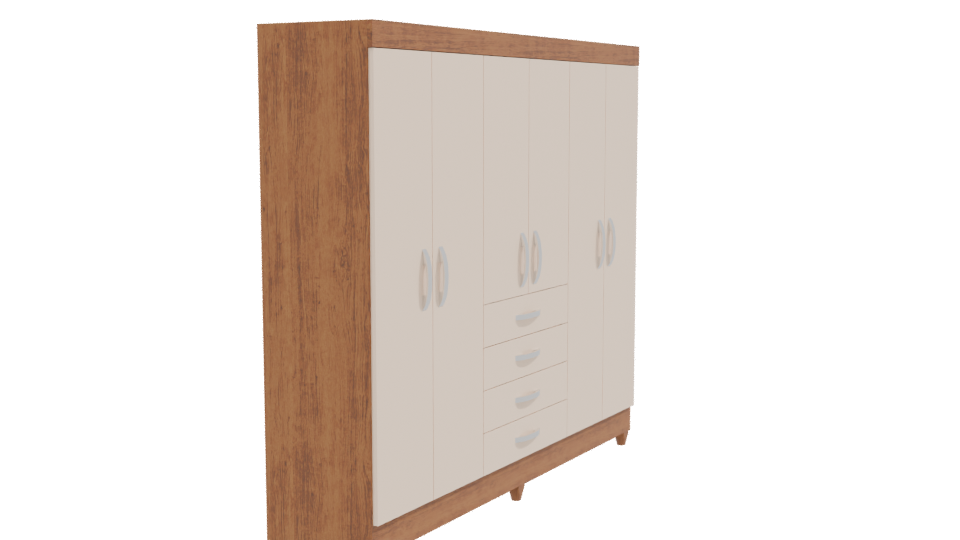Modern Wooden Cabinet 3D Model - Professional 3D Model Render 9