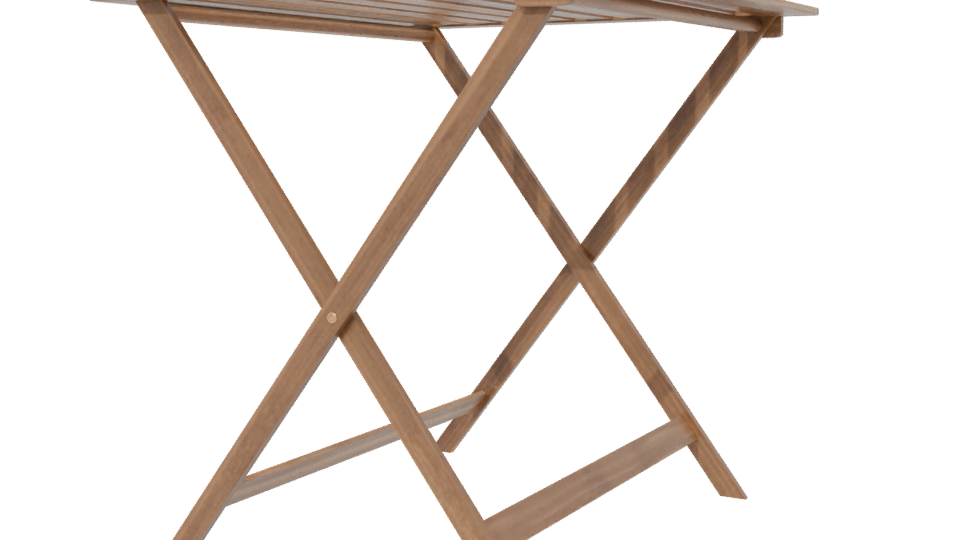 Compact Wooden Folding Table 3D - Professional 3D Model Render 6