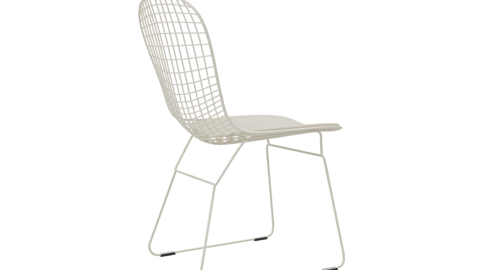 Stylish Wireframe Dining Chair 3D - Professional 3D Model Render 7