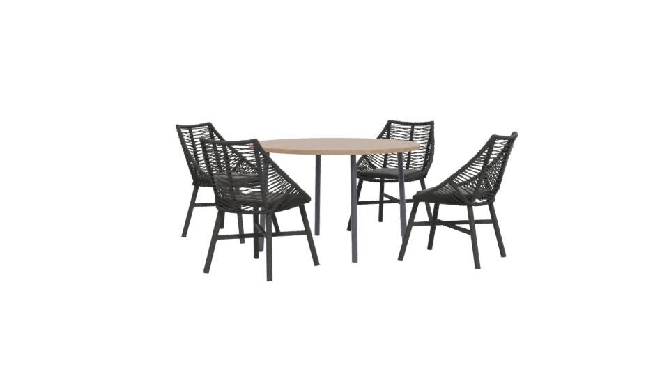 Stylish Dining Table Set 3D - Professional 3D Model Render 12