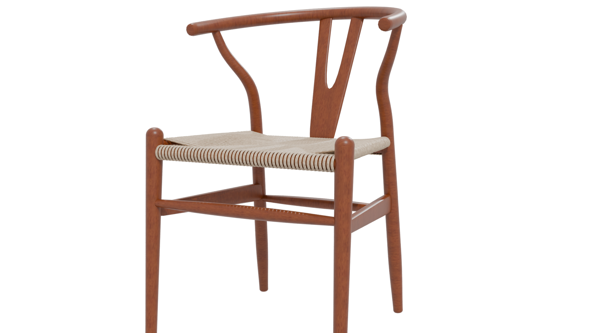 Stylish Wooden Dining Chair Model - Professional 3D Model Render 12