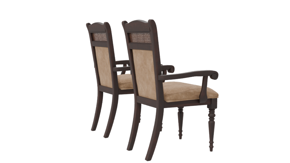 Classic Wooden Armchair Model - Professional 3D Model Render 7