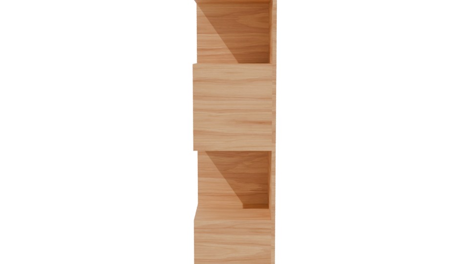 Modern Wooden Desk Model 3D - Professional 3D Model Render 2