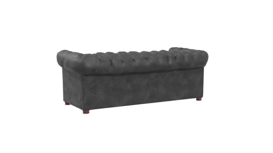 Classic Chesterfield Sofa Model - Professional 3D Model Render 4