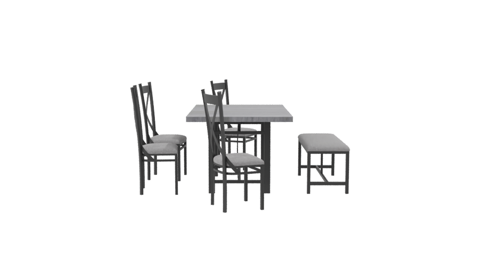 Stylish Dining Table Set 3D - Professional 3D Model Render 8