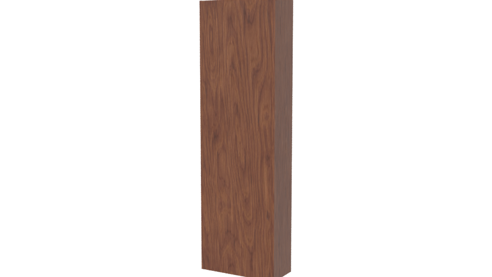 Stylish Wooden Bookshelf Model - Professional 3D Model Render 6
