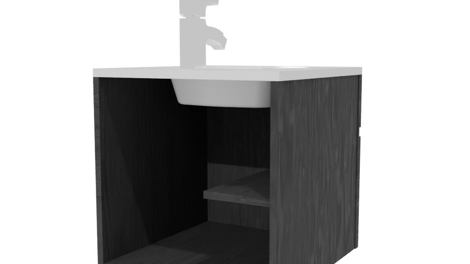 Modern Wooden Sink Cabinet 3D - Professional 3D Model Render 6