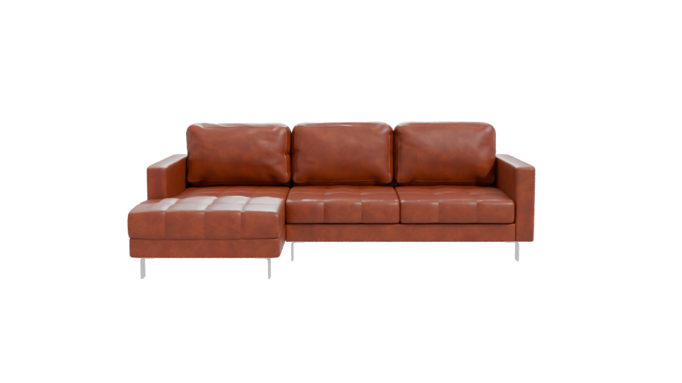 Stylish Leather Sectional Sofa 3D - Professional 3D Model Render 11