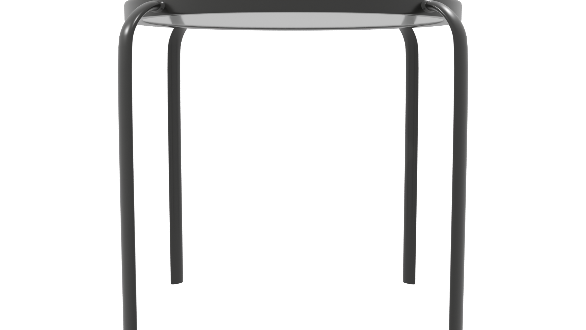 Minimalist Round Metal Table 3D - Professional 3D Model Render 8