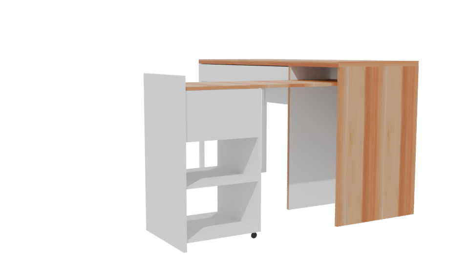 Modern Minimalist Desk with Storage 3D Model - Professional 3D Model Render 13