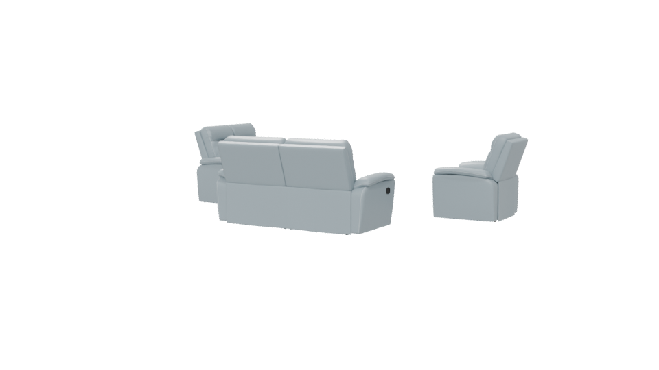 Reclining Sofa Set 3D Model - Professional 3D Model Render 6