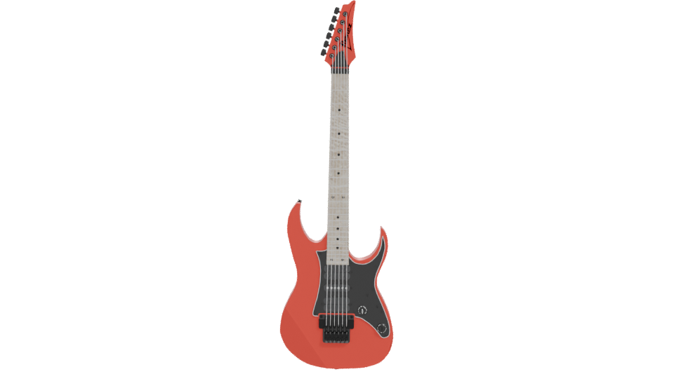 Stylized Electric Guitar Model - Professional 3D Model Render 11