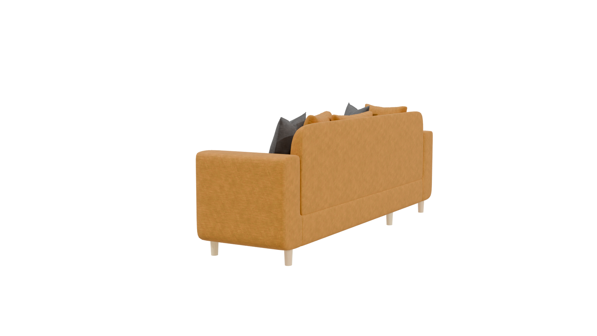 Stylish Yellow Sofa Model 3D - Professional 3D Model Render 3