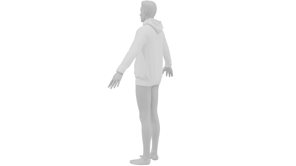 Stylish Hoodie 3D Model - Professional 3D Model Render 3