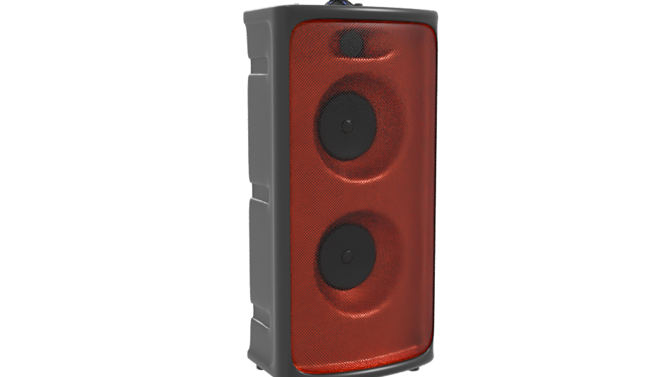 Vibrant Double Speaker 3D Model - Professional 3D Model Render 10