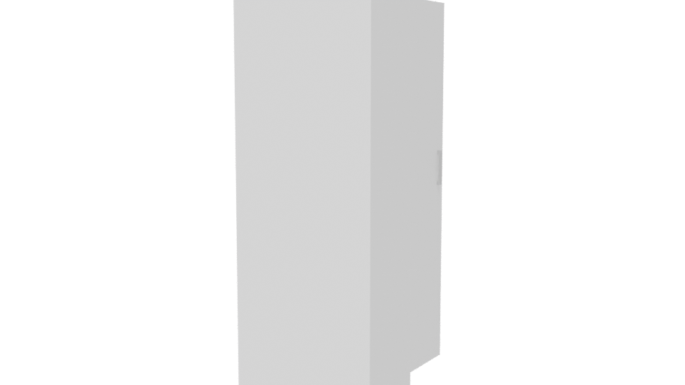 Minimalist White Storage Cabinet 3D - Professional 3D Model Render 6