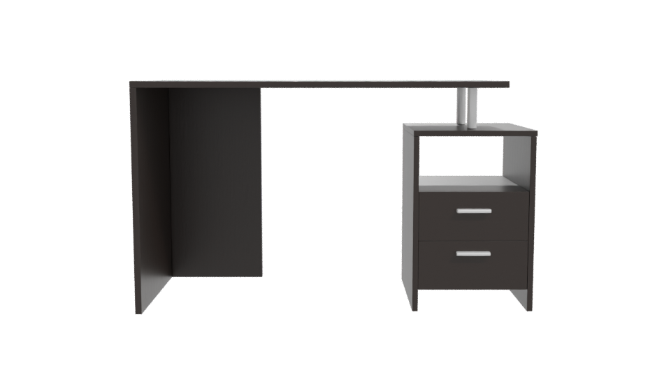 Contemporary Office Desk with Drawers 3D Model - Professional 3D Model Render 11