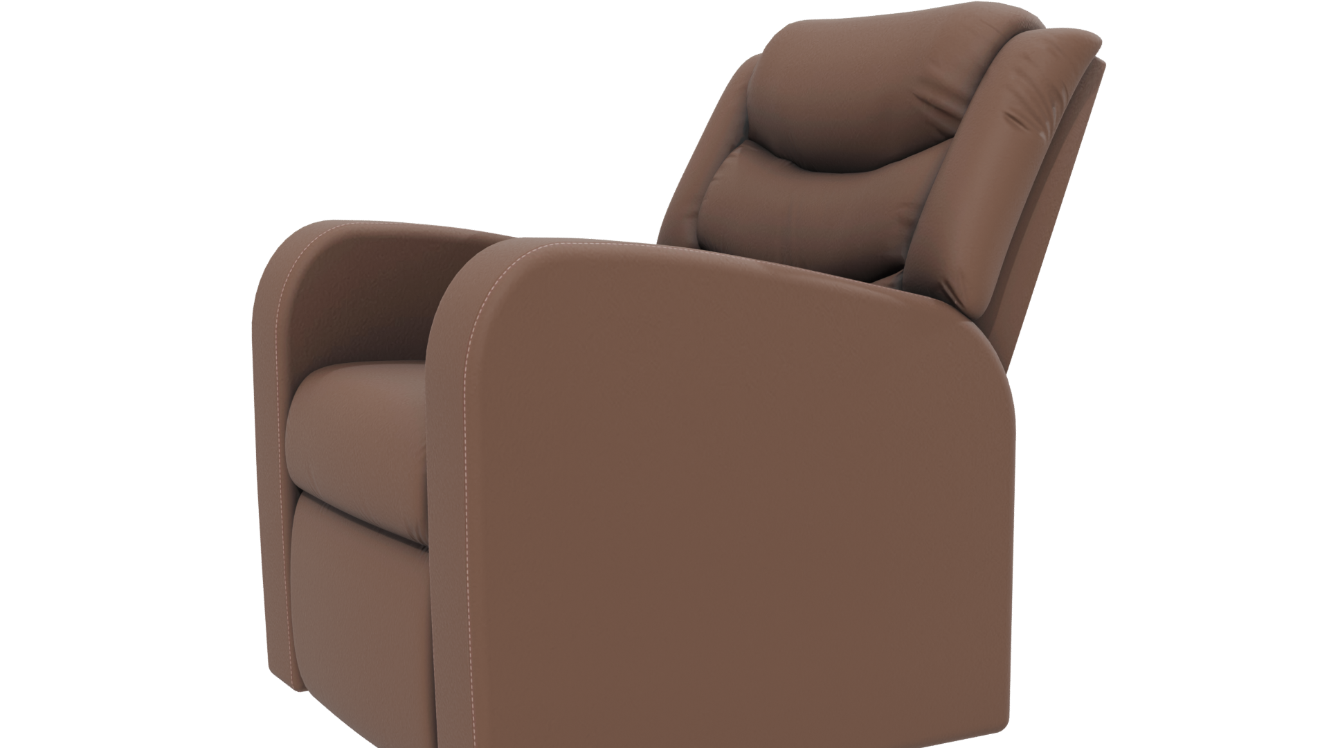 Stylish Brown Recliner Chair 3D - Professional 3D Model Render 13