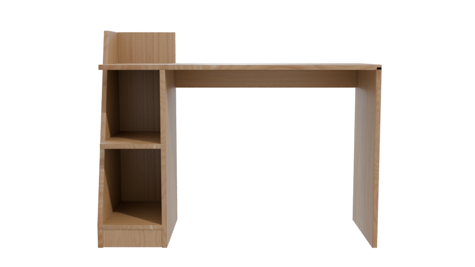 Modern Desk with Shelves 3D - Professional 3D Model Render 11