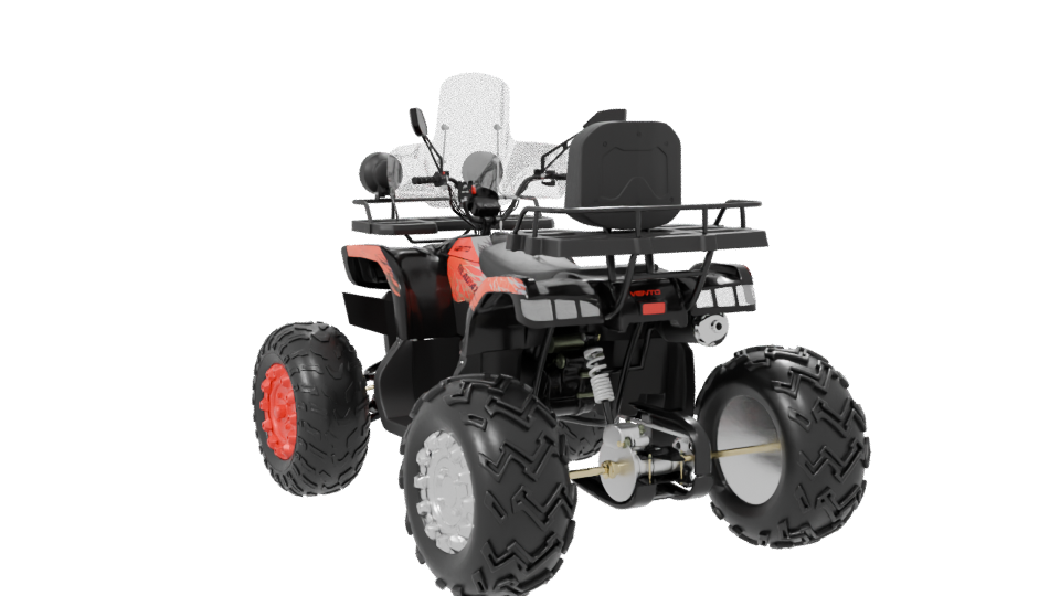 Stylized ATV Quad Bike Model - Professional 3D Model Render 7