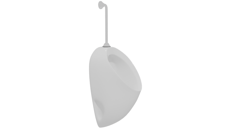 Modern Wall-Mounted Urinal Model - Professional 3D Model Render 12