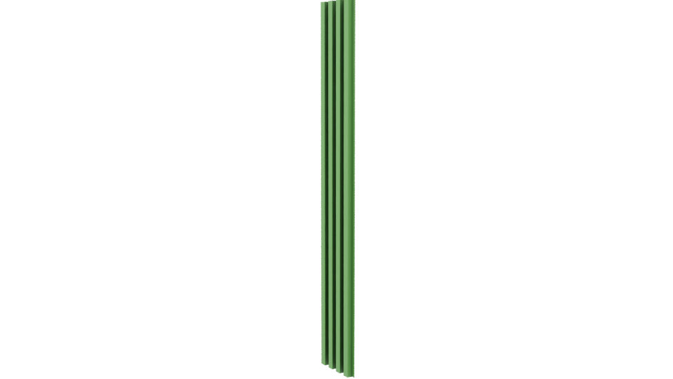 Stylized Vertical Green Panel Model - Professional 3D Model Render 7