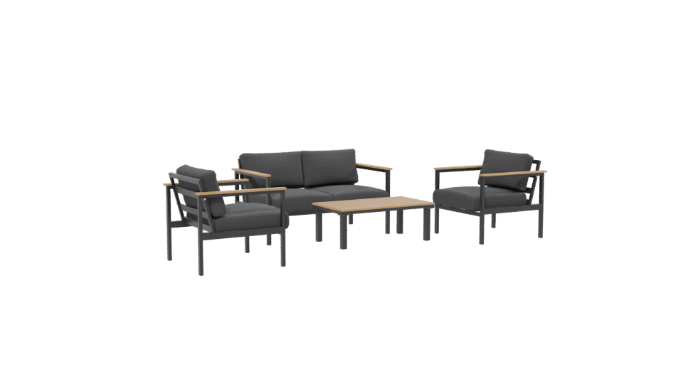 Stylish Outdoor Seating Set 3D Model - Professional 3D Model Render 13