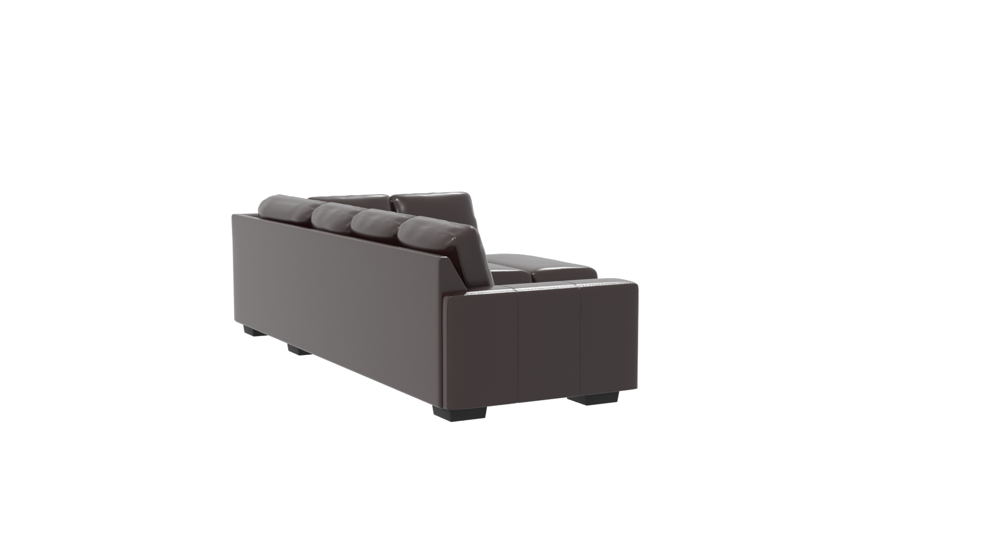 Luxurious Leather Sectional Sofa 3D Model - Professional 3D Model Render 7