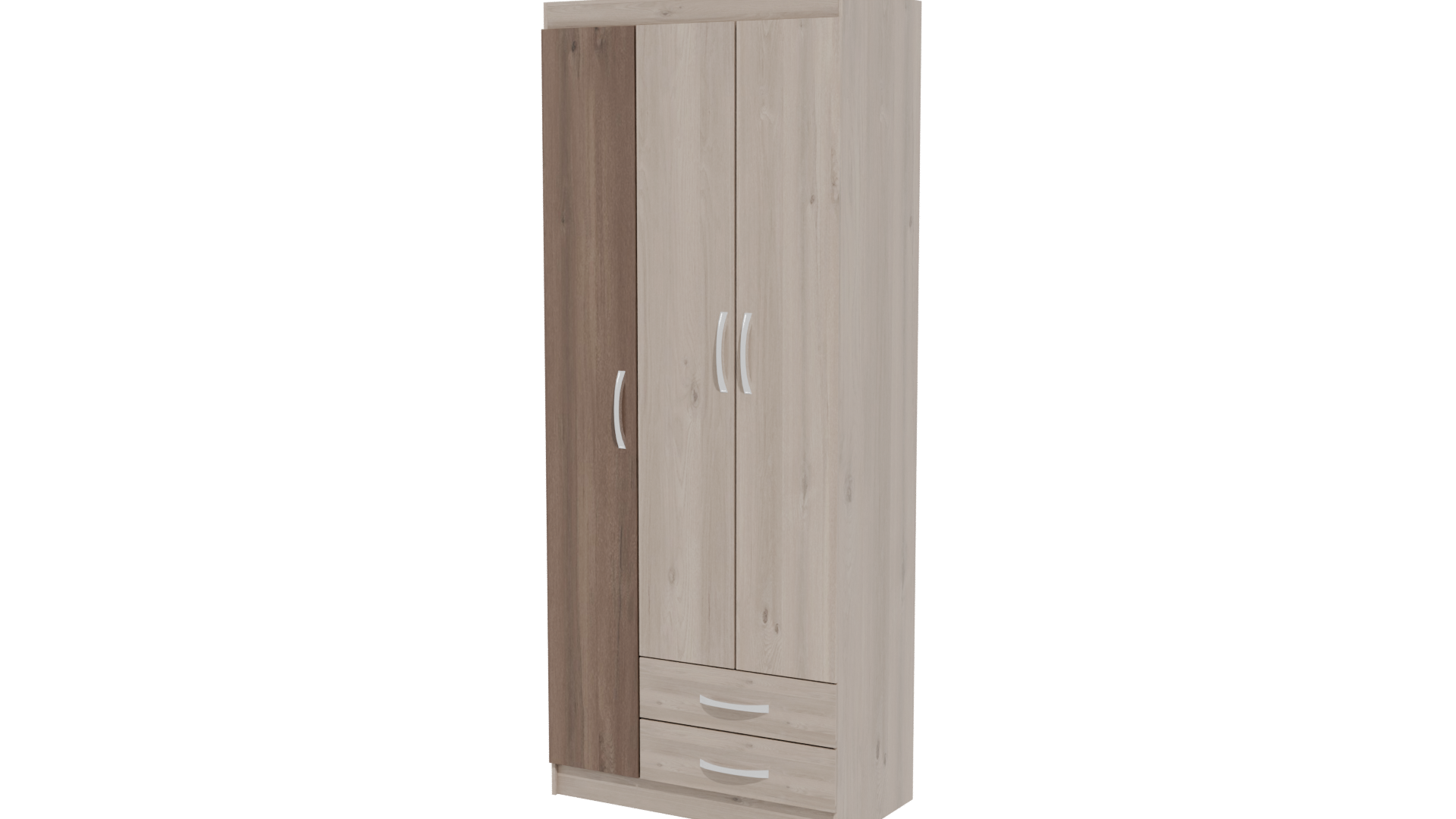 Stylish Two-Door Wardrobe Model - Professional 3D Model Render 12