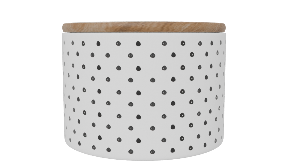 Stylish Round Storage Container 3D - Professional 3D Model Render 6