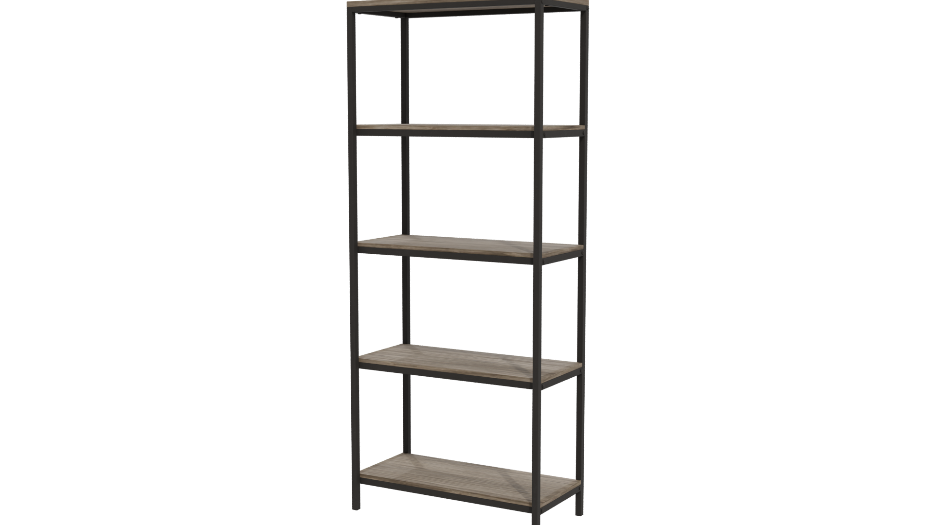 High Wooden Shelf Unit 3D - Professional 3D Model Render 12