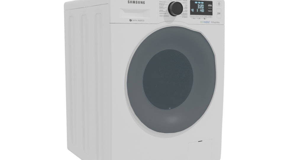 Sleek Front-Loading Washing Machine 3D Model - Professional 3D Model Render 10