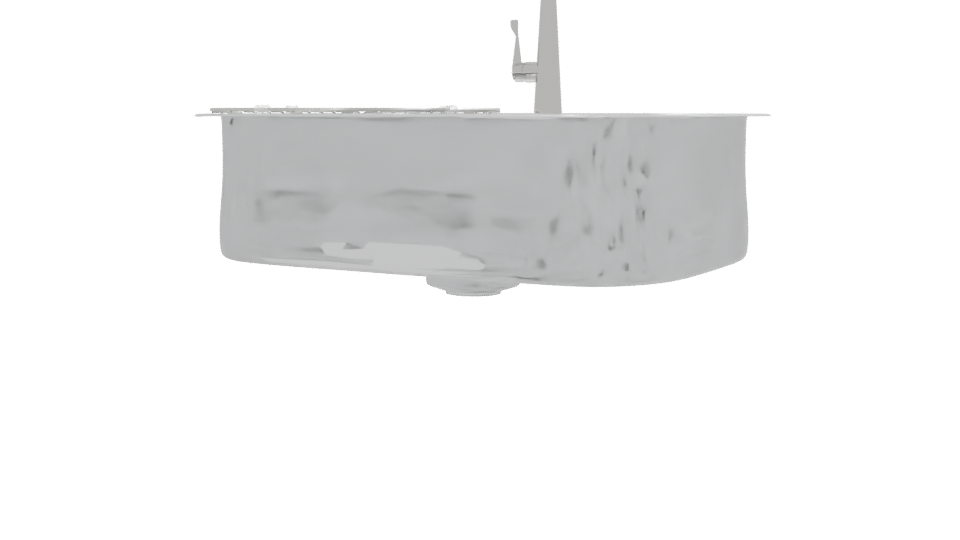 Stylish Kitchen Stainless Sink - Professional 3D Model Render 5