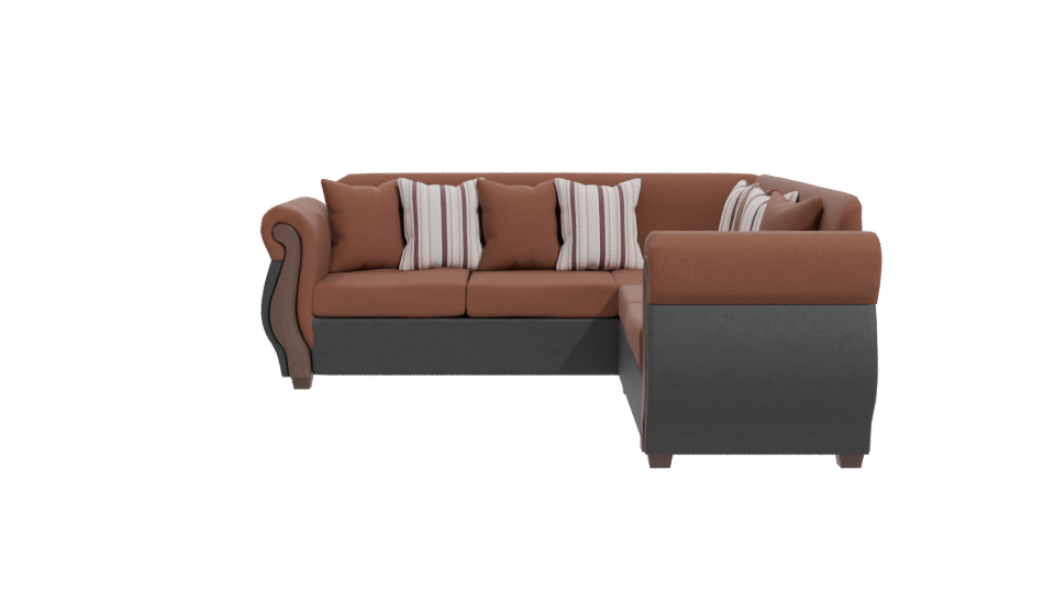 Stylish L-Shaped Sofa Model - Professional 3D Model Render 11
