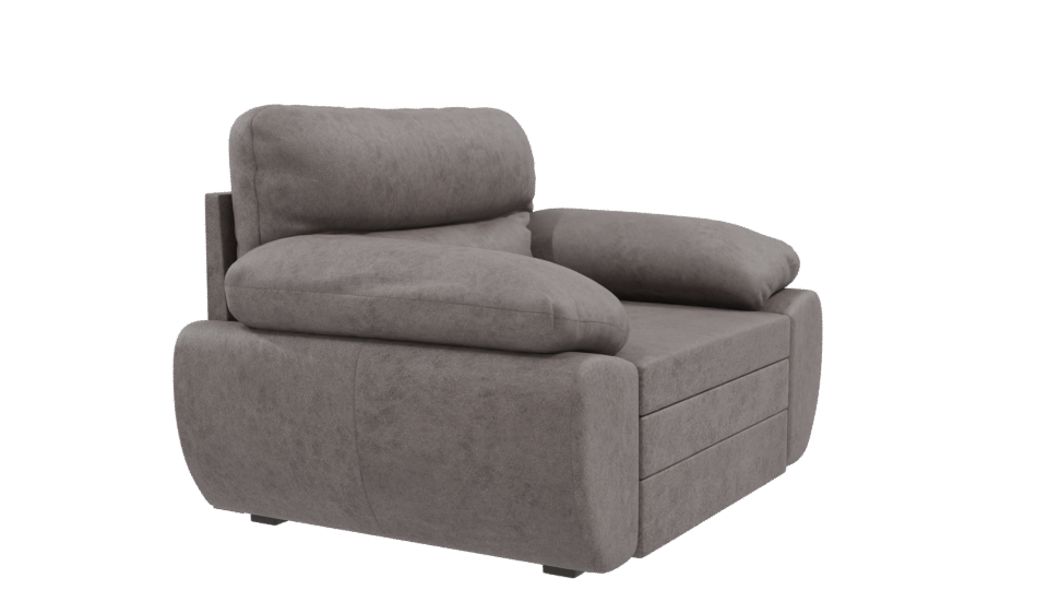 Contemporary Upholstered Living Room Chair 3D Model - Professional 3D Model Render 9