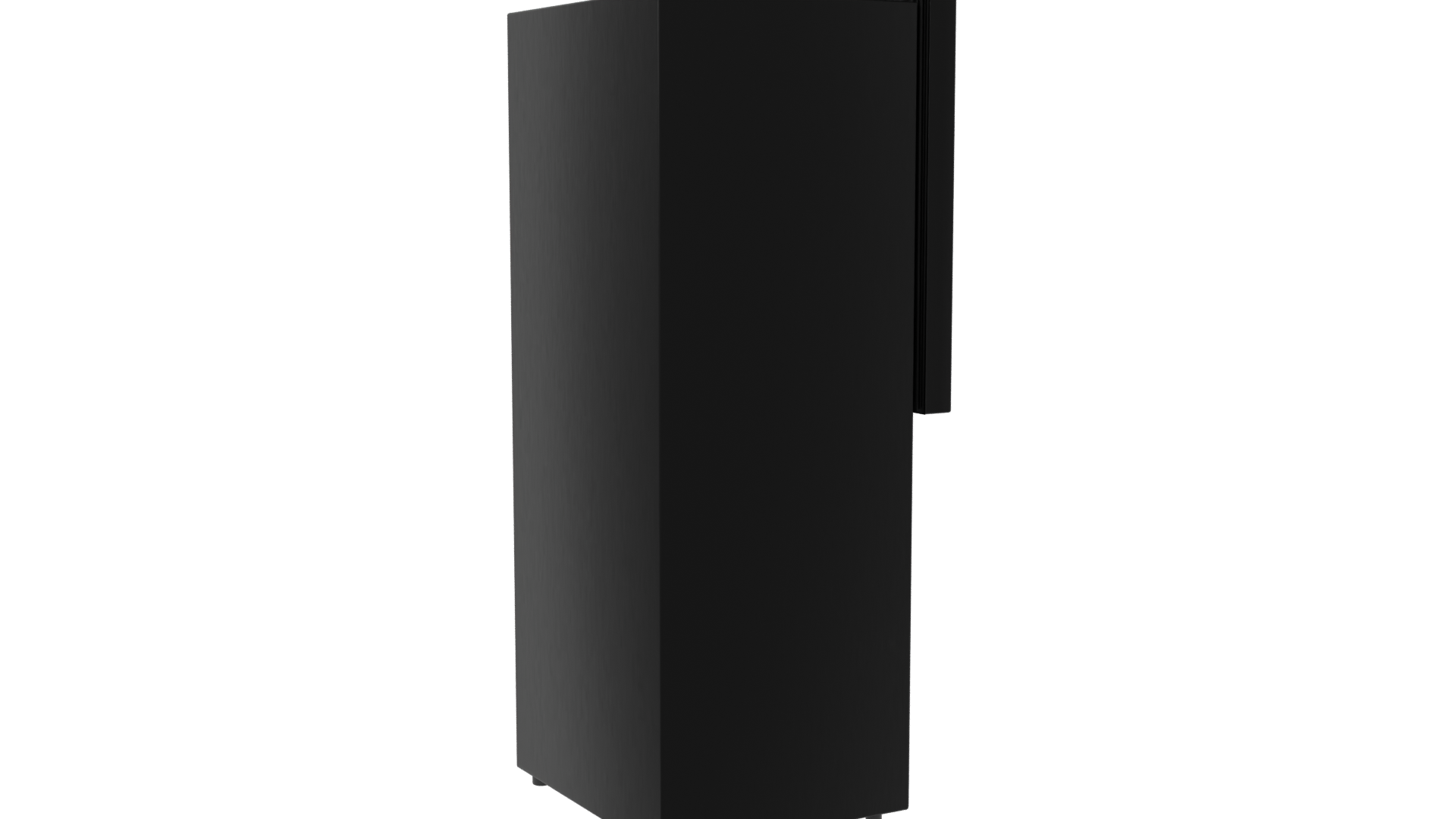 Sleek Black Refrigerator 3D Model - Professional 3D Model Render 7